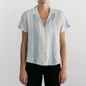 Rails Pastel Rainbow Button Down Tee